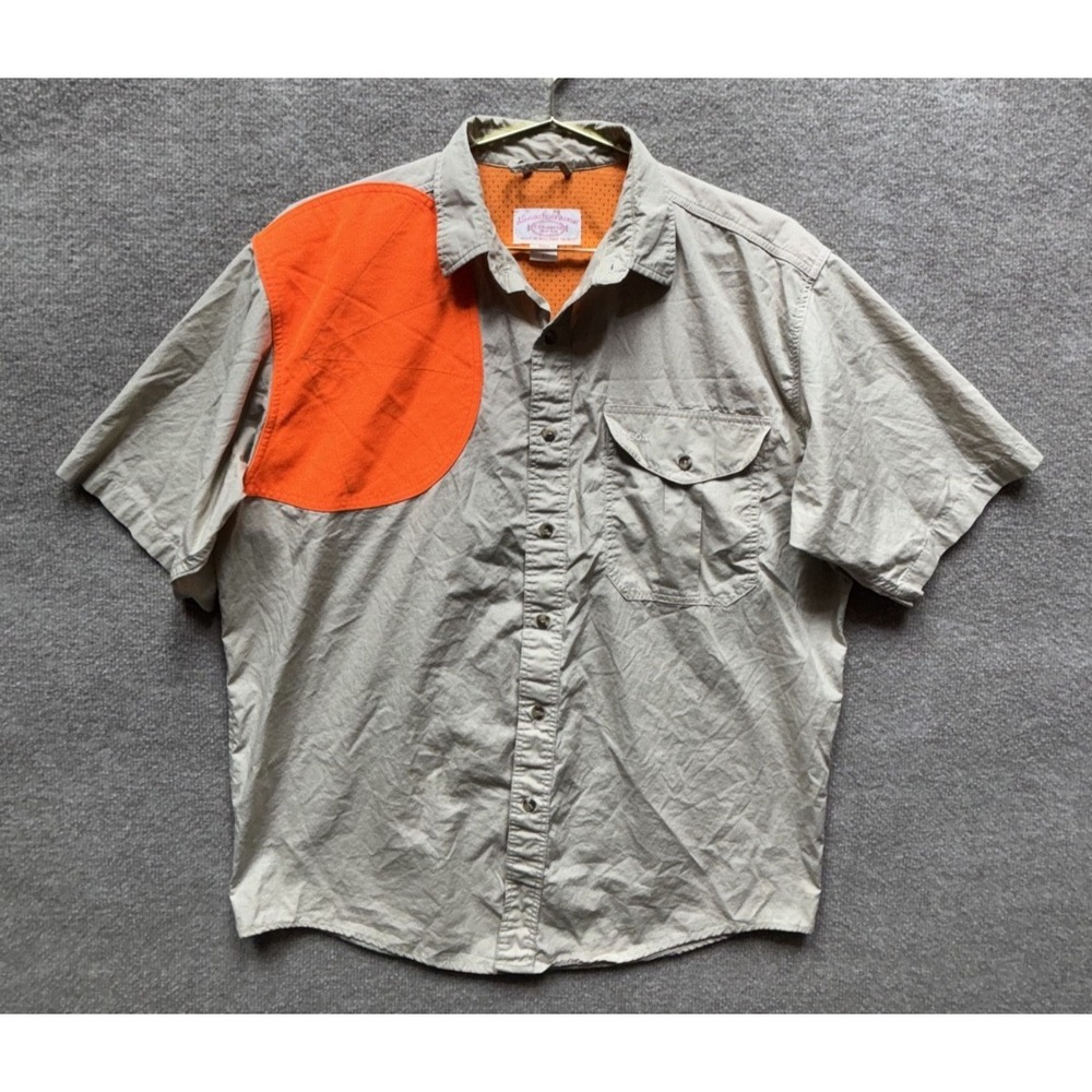 CC Filson Company Upland Hunting‎ Field Shirt VTG Men Large Khaki Rare Vintage